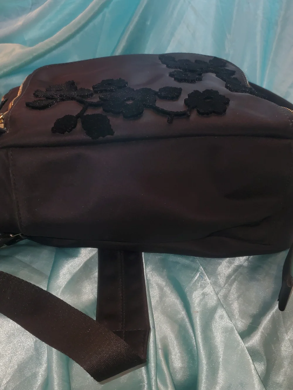 Kate Spade Black Floral Backpack